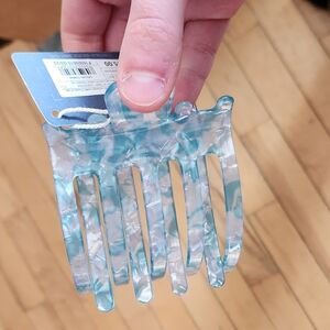 Blue and White Hair Claw Clip